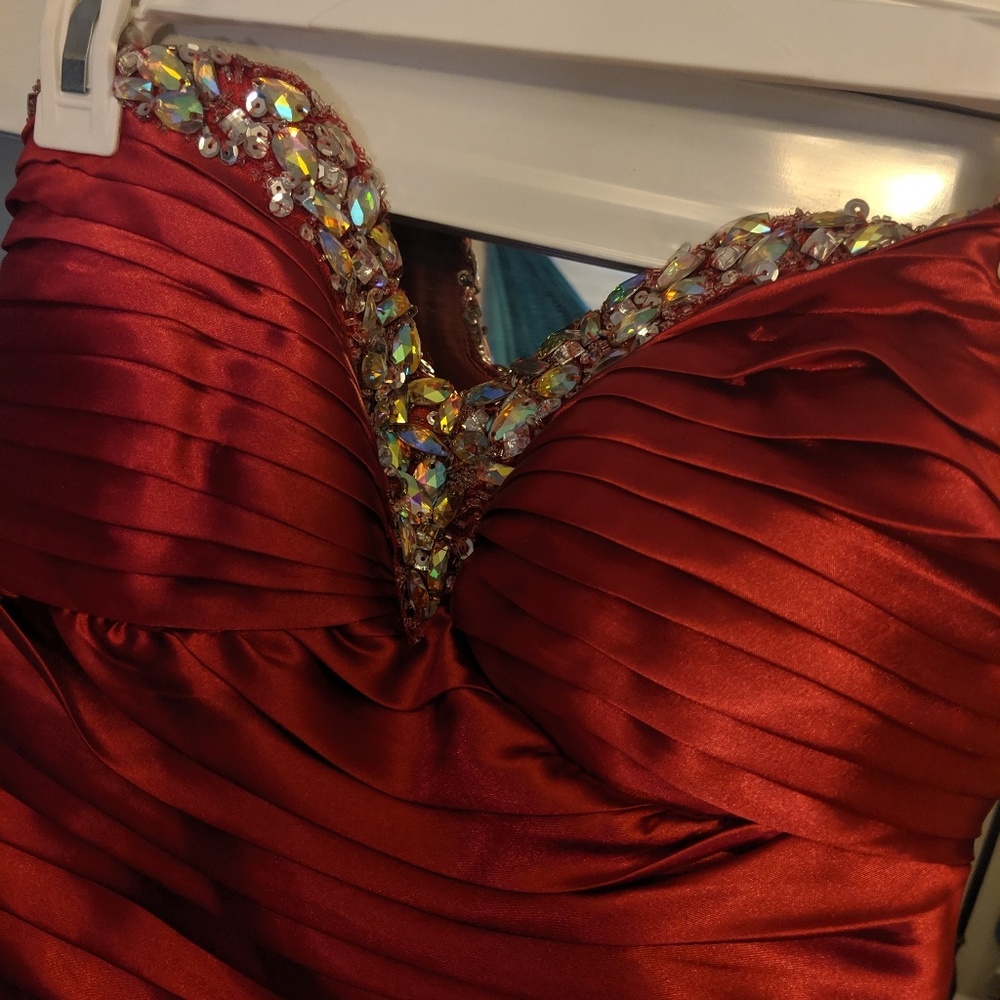 Satin Red Ball Dress